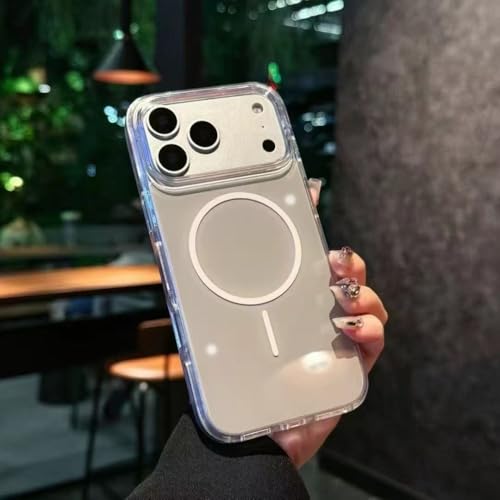 Coque silicone iPhone 17 Pro Max gris rigide anti rayure avec aimant de dos performant