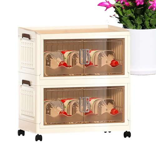 Contenedores de almacenamiento apilables con tapas - 4 Paquete de cajones de almacenamiento apilables grandes | Caja de almacenamiento transparente | Organizador de caja de carga fuerte para juguetes