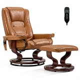 AVAWING Acacia Wood Massage Recliner