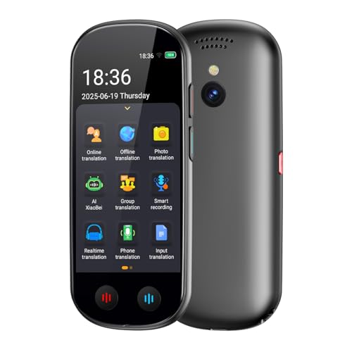 Language Translator Device No WiFi Needed, 2025 Upgraded AI Translator, 150+ Languages Instant Two Way Vioce Translator, Online/Offline/Recording/Photo/Text Translation for Business Learning Travel