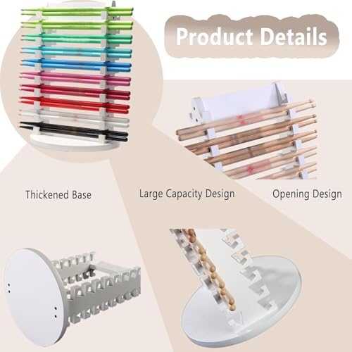 Soporte para baquetas con gran capacidad para 20 pares, para set de batería miniatura 5