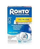 Rohto Ice All-in-One Multi-Symptom Relief Cooling Eye Drops, 0.4 fl oz Bottle (Pack of 3)