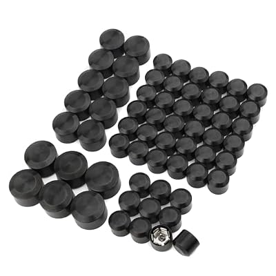 Motorcycle Bolt Covers Head Bolts Engine Toppers Caps Kit for Harley 2017-2025 Touring Road King Street Glide Electra Road Glides 2018-2025 Softail Fatbob Breakout (Black, Aluminum)