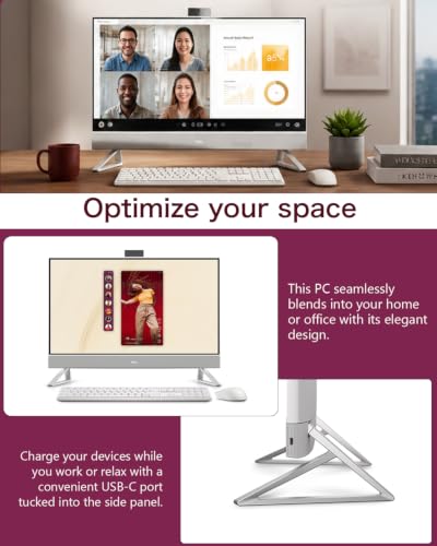 Image of Dell 27 All-in-One Desktop, Core 7 Processor 150U, 64GB DDR5 RAM, 2TB SSD