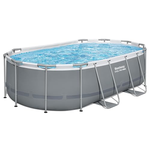 Bestway Steel Pro MAX 14' x 8'2' x 39.5' Oval Above Ground Swimming Pool Set, 530 GPH Filter Pump,...