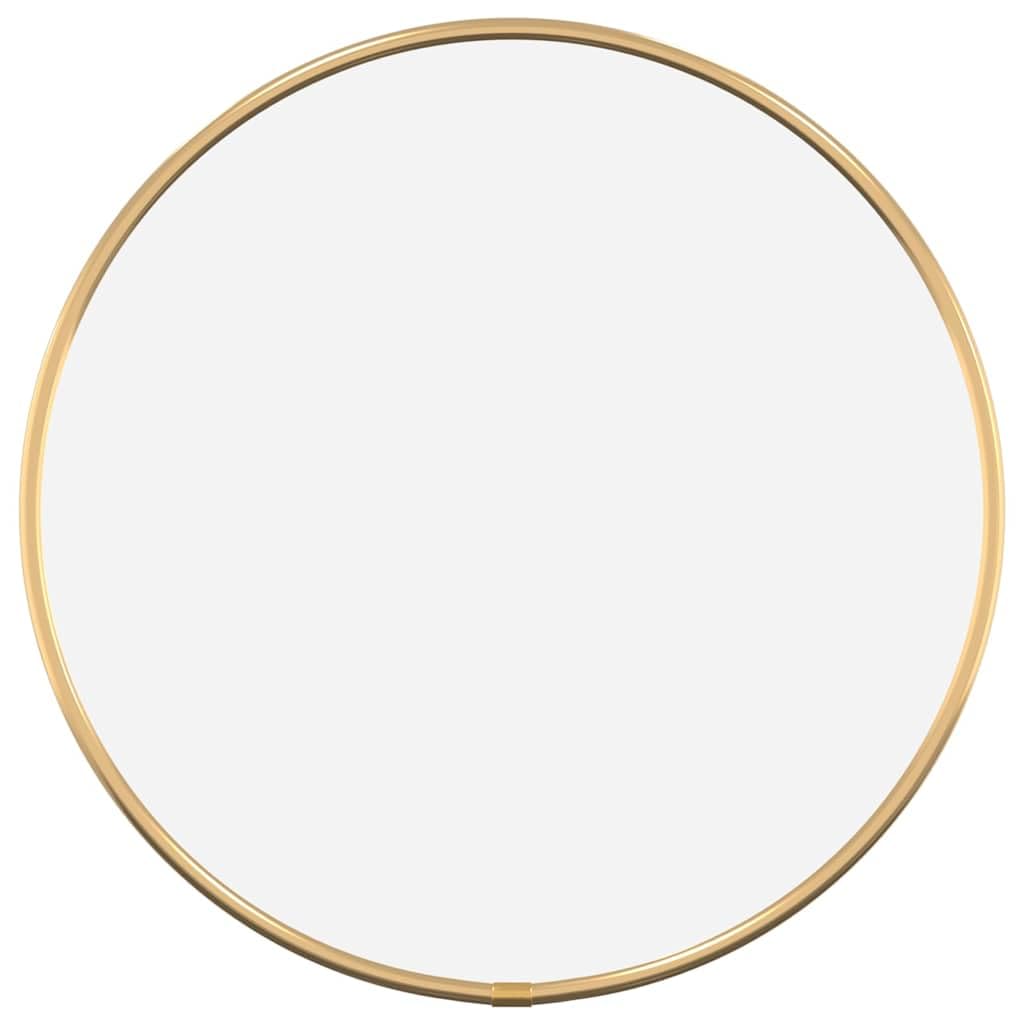 vidaXL Wall Mirror Wardrobe Bathroom Hall Bedroom Home Decoration Hanging Wall-mounted Vanity Make up Cosmetic Mirror Gold Ø 30 cm Round