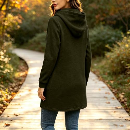 Women's Jackets Long Clothing Hooded Coats Clothes with Pockets - image 7