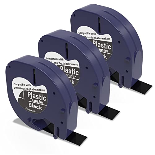 Etichette Markurlife Compatibile DYMO Nastro Plastica 12mm X 4m Cartucce Per Etichettatrice LT-100H LT-100T XR QX50 XM, Nero Su Trasparente/Bianco/Argento/Blu/Rosa/Verde, 6Pz - Foto 8