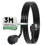 POWGRN – POWGRN Verlängerungskabel 3M Schwarz H05VV-F 3G1.5 mm², mit 