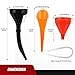 GOOACC 3 Pcs Automotive Funnels Set - Wide Mouth Oil Funnel, Long Neck Fuel Funnel, Flexible Right Angle Funnels for Gas Transfer, Coolant - Heavy Duty Plastic Funnels for Cars Trucks