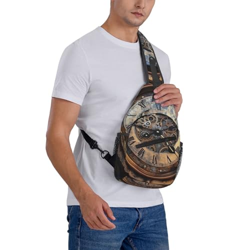 Mochila bandolera steampunk para senderismo y uso diario miniatura 7