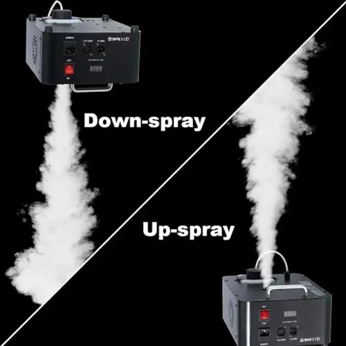 Máquina de humo TsoLay para escenario, 1200W, pulverización vertical, con 6 luces LED RGB y control remoto, para fiestas, Halloween y efectos de escenario miniatura 3