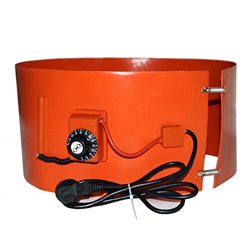 YUEWO Calentador de cubo de tambor de 9.8 x 68.5 pulgadas, almohadilla de calefacción de silicona, calentador de barril de 3000 W, 110 V para barril
