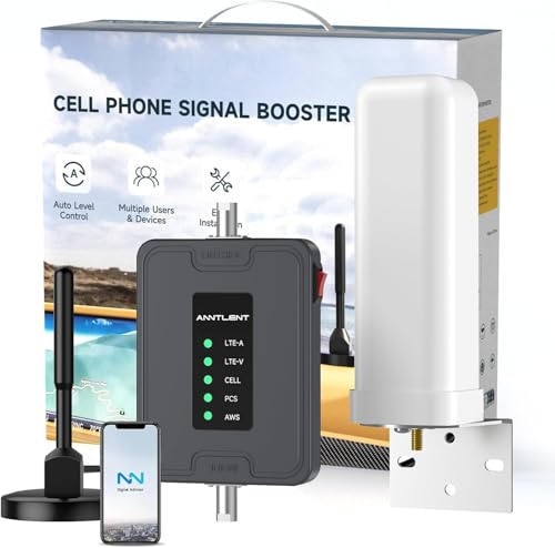 Cell Phone Booster for RV | Boosts 5G 4G LTE for All U.S. Carriers - Verizon, AT&T, T-Mobile & More on Band 2, 4, 5, 12, 13 and 17 | Easy to Setup | FCC Approved