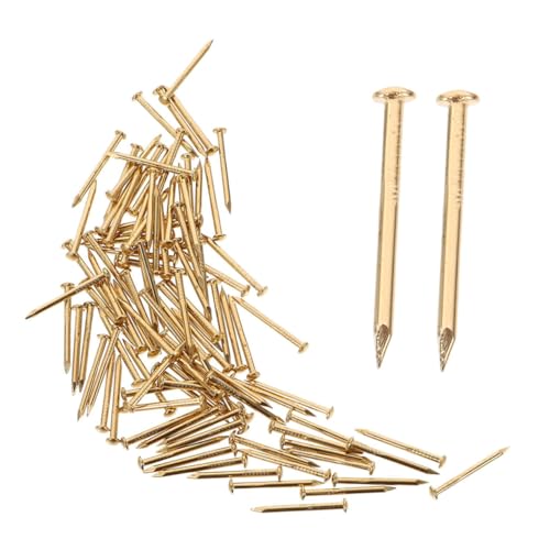 200 pcs Clavos de Cabeza Redonda de Cobre para Muebles y Colgado de Cuadros, Alta Penetración para Proyectos DIY y Decoración de Hogar miniatura 1
