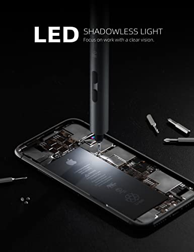 iFu Mini Electric Screwdriver Kit, 90-in-1 Precision Repair Set with 64 Magnetic Bits & LED Light - image 4