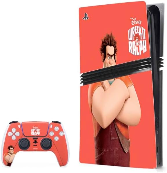 Skinit Decal Gaming Skin Compatible with PS5 Pro Bundle - Officially Licensed Disney Wreck-it Ralph Vanellope Sugar Rush Design