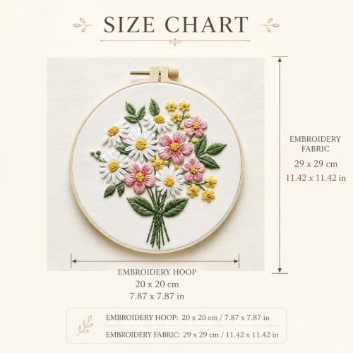 ZGEZGE Daisy Embroidery Kit for Beginners, DIY Floral Needlework Set by ZGEZGE - Used condition - Image 2