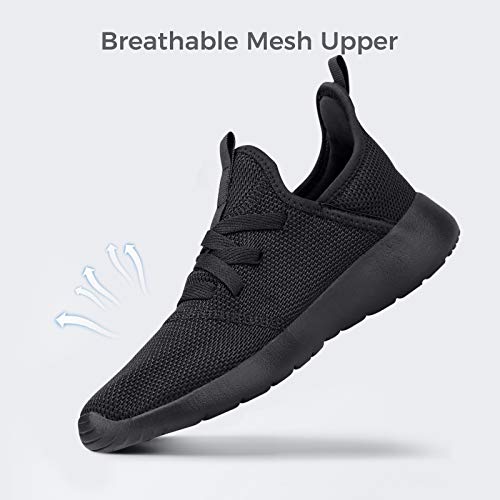 Image of Flysocks Womens Walking Sneakers Lightweight Comfortable Casual Fashion Sneakers Sports Gym Athletic Tennis Shoes, C-all Black, 7.5