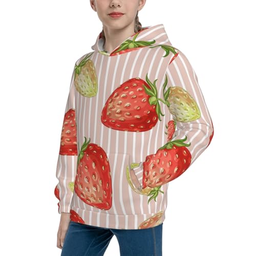 Strawberries Kid Hoodies Boys Sweatshirts Girls Pullover with Pocket2