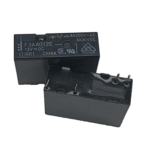 Relé F3AA012E de 4 pines y 12VDC con alta capacidad de conmutación a 250VAC
