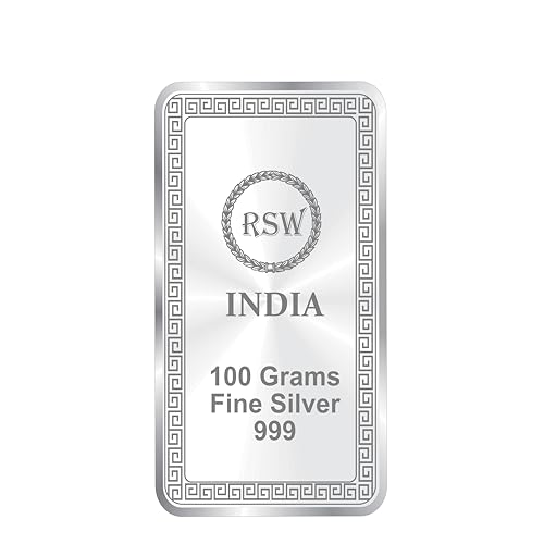 Image of RSW 999 Purity Silver Bar with BIS Hallmark - Available in 10gm, 20gm, 50gm, 100gm, 250gm, 500gm, 1kg | Precious Banyan Tree Design Fine Silver Coin