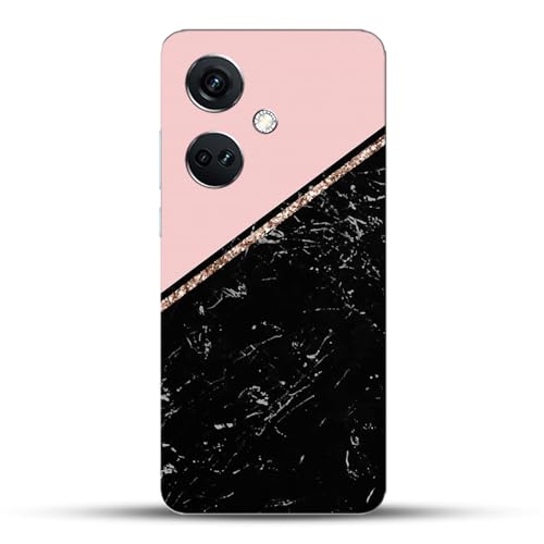 Image of COLORflow Back Cover Compatible with OnePlus Nord CE 3 5G | Beautiful Black Pink Marble | Designer Printed Hard CASE Bumper Back Cover Compatible with OnePlus Nord CE 3 5G