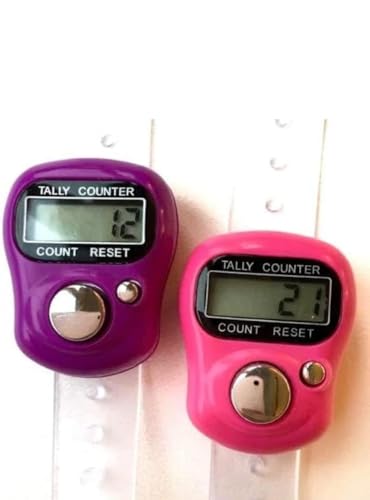 Meerali Creation Digital Tally Counter with Finger Ring, Electronic Hand Clicker for Cricket Umpire and Counting, LCD Display with Count Reset Button, Multicolor (Pack of 3) 5 41j9b6rOWLL