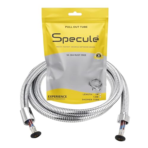 Image of PL-01 1 Meter SS-304 Grade High-Pressure Shower Hose Pipe | Flexible Jet Spray Tube for Health Faucet & Hand Shower | Rust-Resistant Chrome Finish | Leak-Proof & Durable Design