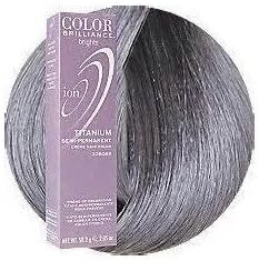 Ion Color Brilliance Neon brights TITANIUM Semi-Permanent Hair Color - 2.05 oz & a Plugged In Kaleidoscopic Brush