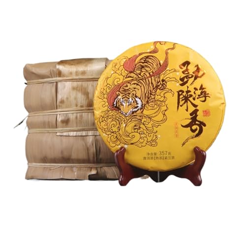 Menghai Invecchiato Fragranza Maturo Pu'er Tè, Scelta Di Qualità 357g Yunnan Qizi Torta Tè