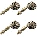 Bonsicoky 6PCS Antique Style Tear Drop Pulls - Vintage Cabinet Decorative Pull Handle Knob for Drawer, Dresser, Wardrobe - Bronze
