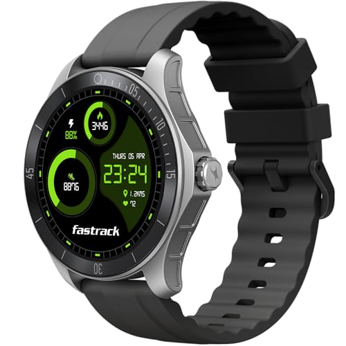 Image of Fastrack Rogue Rugged Smartwatch with 1.38 inch UltraVU HD Display|SingleSync BT Calling|Functional Crown|100+ Sports Modes|AI Coach|Auto Sport Recognition|AI Voice Assistant|24x7 Health Suite|IP68