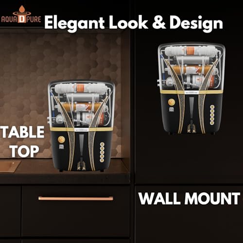 Image of AQUADPURE RO Water Purifier With UV, UF, TDS Adjuster 12L | 8 Stage Purification | Suitable For All Type Water Supply (A137 Dim Trn Alkaline RO)