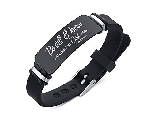 VNOX Inspirational Bible Quote Silicone Watch Bands