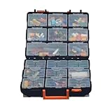 Système d'organisation flexible : avec des séparateurs réglables, l'organisateur de petites pièces prend en charge la catégorisation précise des pièces d'outils et des jouets en briques, répond parfaitement à divers besoins de stockage et assure un environnement bien rangé dans les garages ou les salles de jouets, ce qui permet de retirer facilement et efficacement les objets