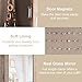 Giantex Jewelry Armoire Cabinet Wall/Door Mounted with Mirror, Rustic Full Length Mirrored Storage Jewelry Organizer with Hooks Ring Earring Slots, Bedroom Armoires Jewelry Cabinets (Natural Wood)