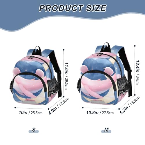 Kid's Backpack for Boys & Girls Toddler Bag Pink Whale Backpack with Safety Leash2