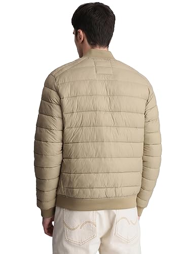 Image of JACK & JONES Solid Nylon Casual Puffer Jacket | Winter Stylish Bomber Jacket For Men | Casual Jacket For Men