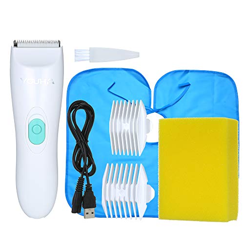 Sangmei bebê máquina de cortar cabelo elétrica à prova d 'água bastante operação recarregável 2 gui