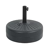 DRW 21 Liter Gewichtssockel aus Polyethylen in Dunkelgrau, 14 x 51 x 51 cm