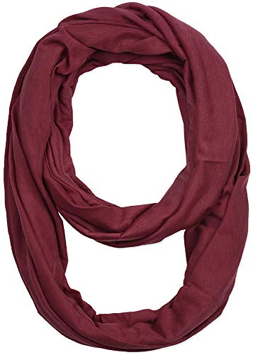 corciova Crimson Glory Soft Girl Women Infinity Wrap Stretchy Jersey Knit Sleep Head Circle Scarf Continuou Loop Light Weight