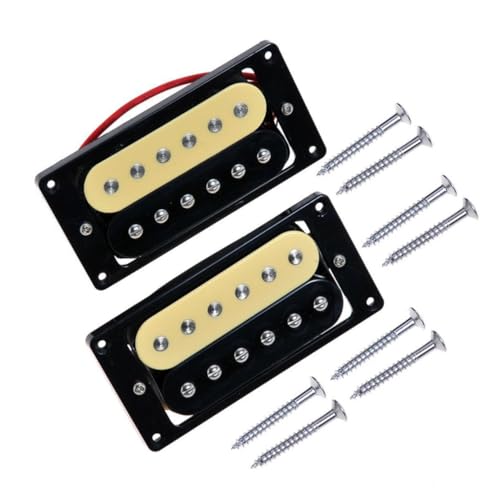 Totority ゼブラフェイス ダブルコイルピックアップ エレキギターハムバッカー ネックブリッジ対応 間隔 抵抗 ワックスポッティング済み