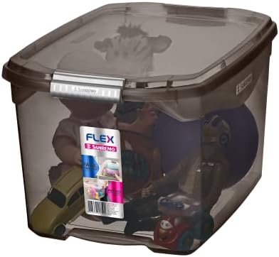 Sanremo - Caixa Organizadora Plástica de 29 Litros, Linha Flex
