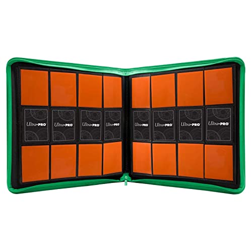 Image of Ultra Pro E-15741 Ultra Pro-12 Pocket Zippered Pro Binder-Green, M