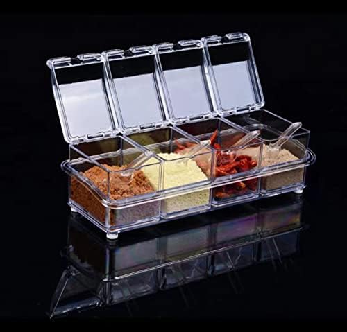Acryl Gewürzbox Mit 3 Fächern - Küchenorganizer Für Öl, Salz, Sauce
