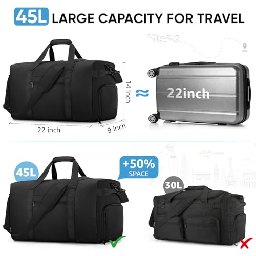 45L Waterproof Gym Duffle Bag