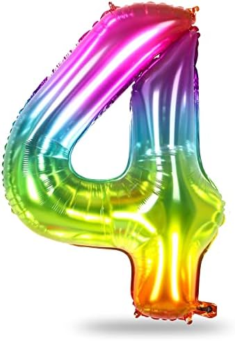 Rose Gold 1 Balloons, 40 Inch Giant Helium Foil Number 0-9 for Girls, Self Inflating Digit 1st Birthday Balloon for Women Anniversary Baby Shower New Year Engagement Party Decorations Supplies