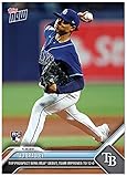 2023 Topps Now Taj Bradley #111 -RC Rookie Top Prospect Wins MLB Debut, Team Improves to 12-0- 4/12/23 - Baseball Trading Card- Tampa Bay Rays. Topps stated Print Run of Only 1567 Made! Card Shipped in Protective Screwdown Holder.