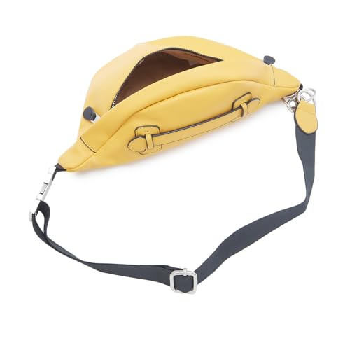 Image of Caprese Women's Fanny Pack Medium Stylish Polyester Waist Bag for Travel, Festivals, Hiking & Daily Use (Yellow)